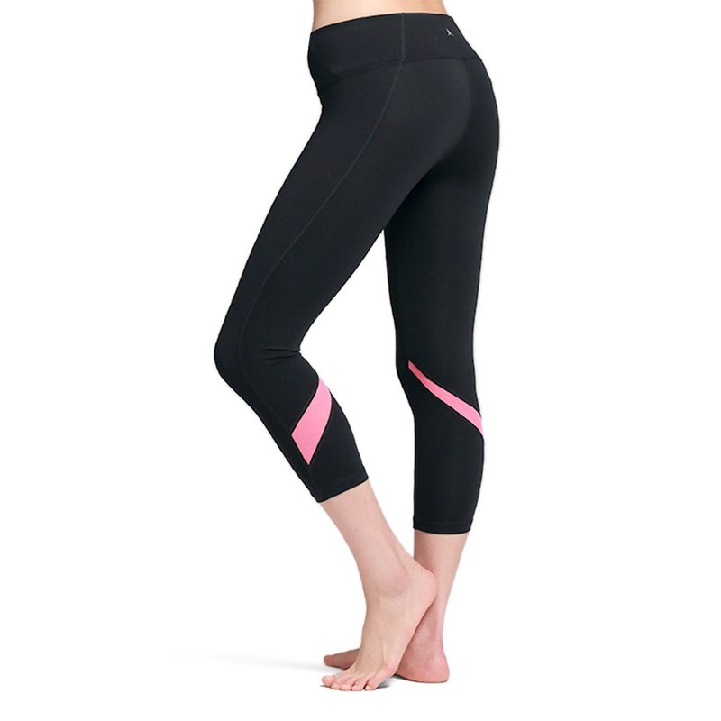 【NAMASTE】Kelly - Black/Pink - ชุดโยคะ - ไนลอน สีดำ