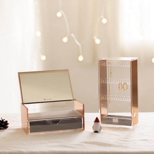 Christmas Gift] Rose Gold/Office Supplies Storage Two-piece Set