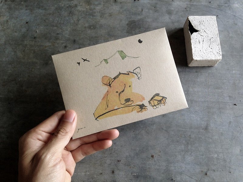 Bear and mountain letter set - ซองจดหมาย - กระดาษ หลากหลายสี