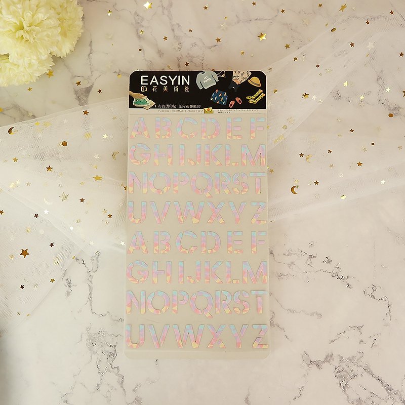 Colorful candy-colored English letters hot stamping stickers - วาดภาพ/ศิลปะการเขียน - สี หลากหลายสี
