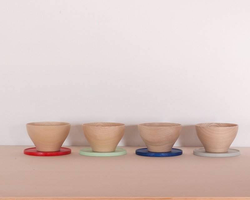 Wood Teapots & Teacups Multicolor - Koma Log Tea Bowl Four Piece Set | Hatashikki
