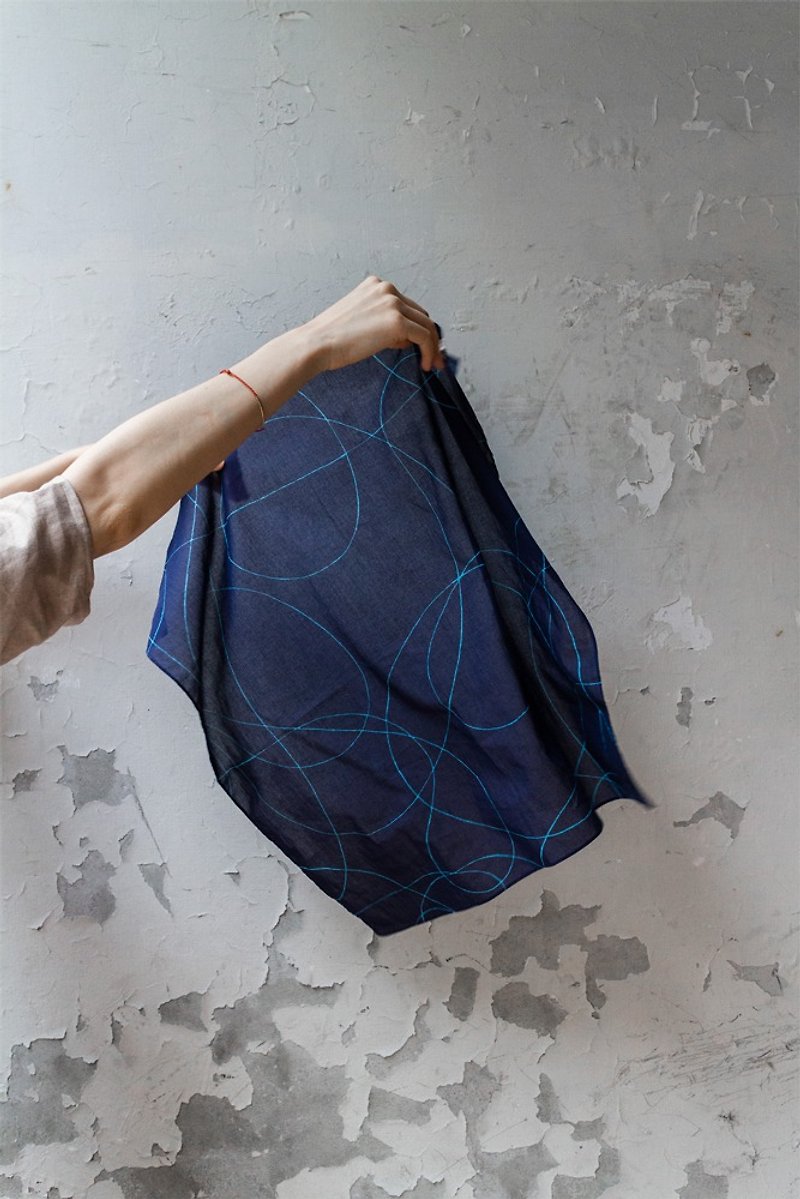 handkerchief - Handkerchiefs & Pocket Squares - Cotton & Hemp Blue