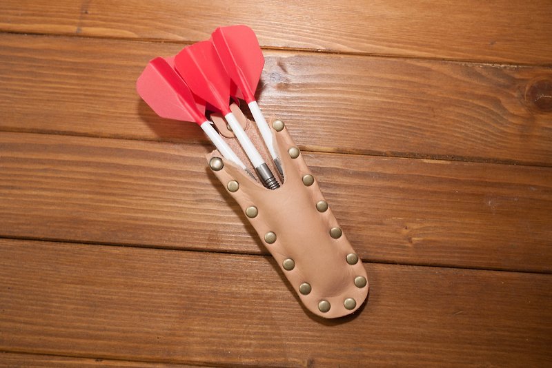Electronic dart leather hand-made vegetable tanned leather - อื่นๆ - หนังแท้ สีส้ม