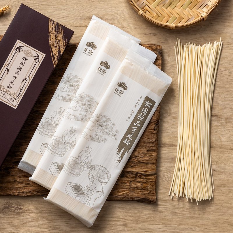 [Petty Bourgeoisie Choice] Pine Garden Best Hand Yanmen-Three-person Front Thin Udon Noodles (3 packs) - บะหมี่ - อาหารสด 