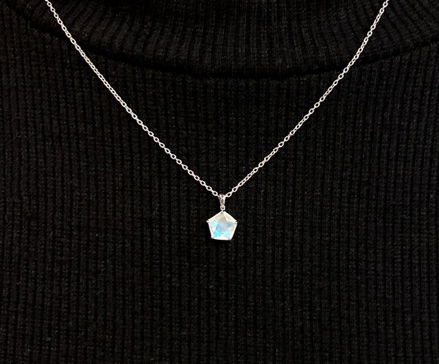 idealismsound シルバー ストーン ネックレス ダイアモンド シルバー 4mm ホワイト ストーン ネックレス / Silver 4mm White