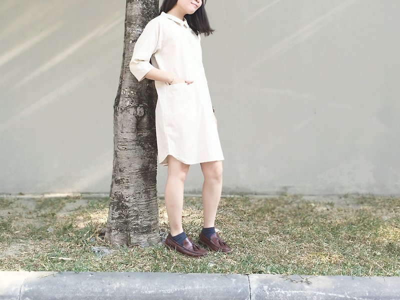 Nobi Dress : Vanilla - 連身裙 - 其他材質 白色