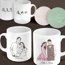 カスタマイズギフト - 同系色ペイントマグカップ - カップペア - [コースター無料] / 緊急購入可能