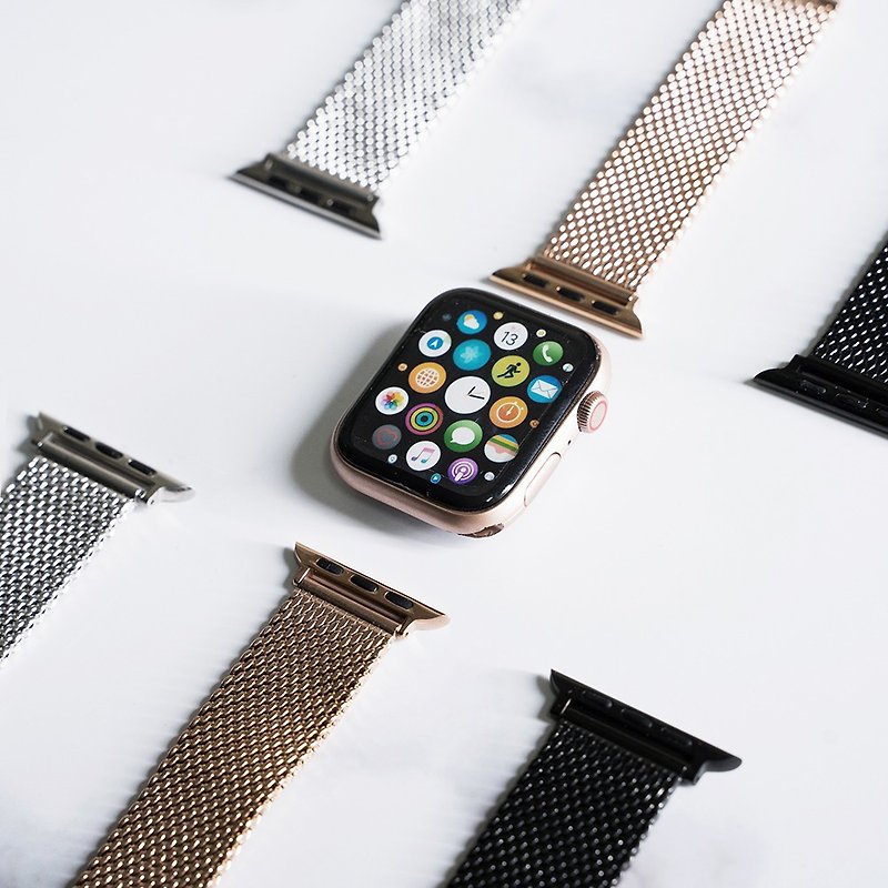 Apple watch - 316L不銹鋼米蘭(粗)蘋果錶帶 - 錶帶 - 不鏽鋼 金色