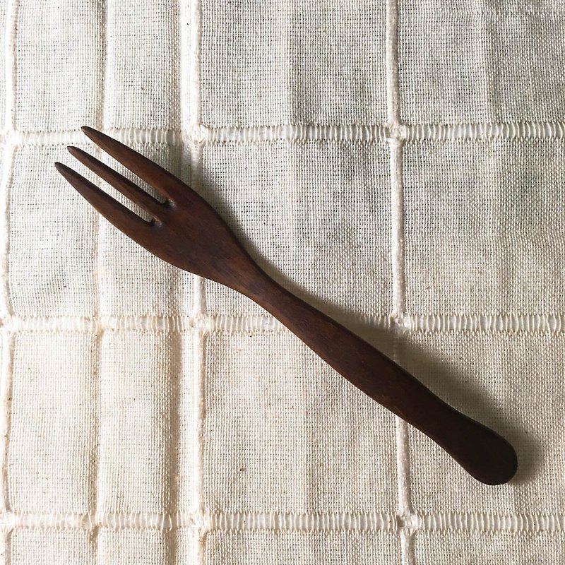Handmade Wooden Fork-Outer Size - ช้อนส้อม - ไม้ สีนำ้ตาล