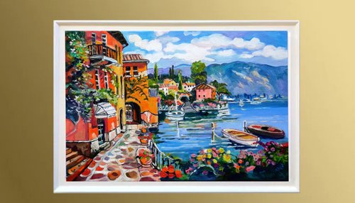 シティ アート イタリア絵画オリジナル アート油絵油彩