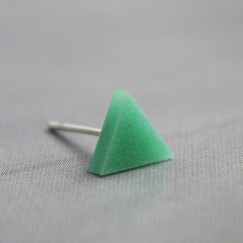 427 /良い一日を▽▽小さな三角形のイヤリング - シングル - ブレスレット - 粘土 グリーン