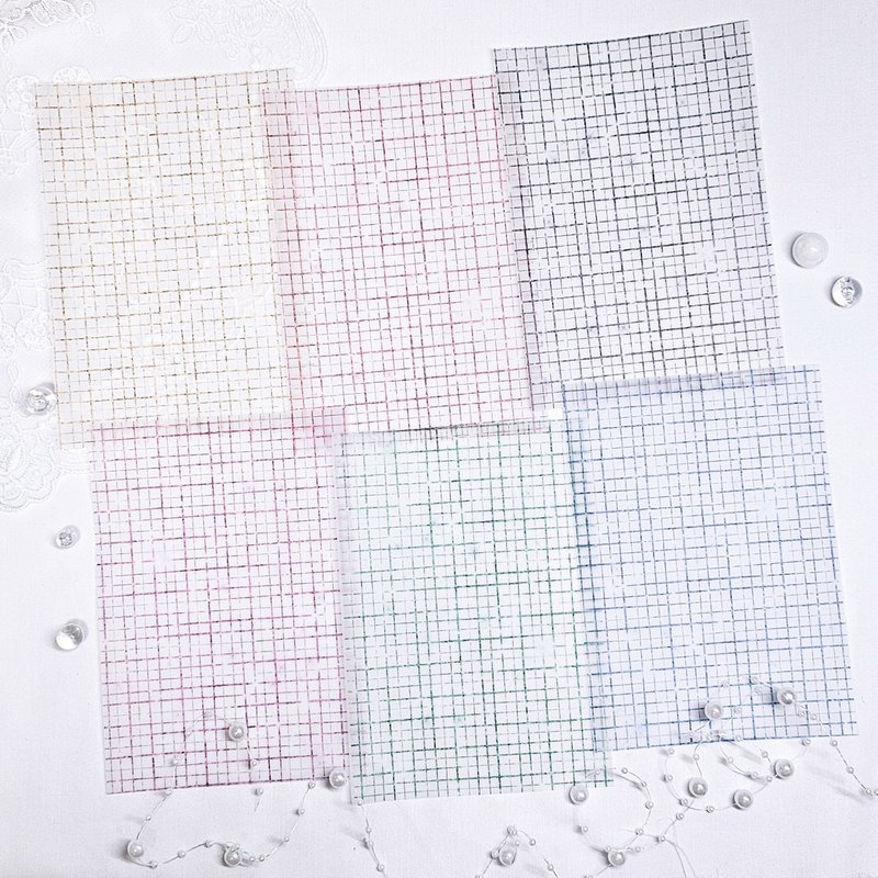 Tracing paper glitter grid pack - 貼紙 - 紙 