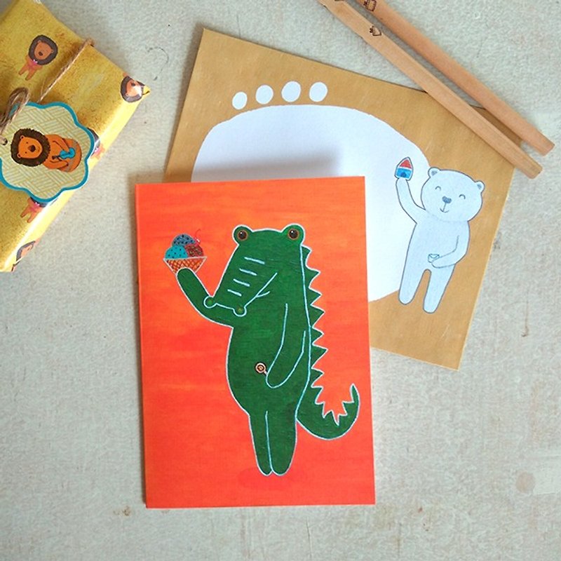 Universal card ∣ crocodile - Cards & Postcards - Paper Multicolor