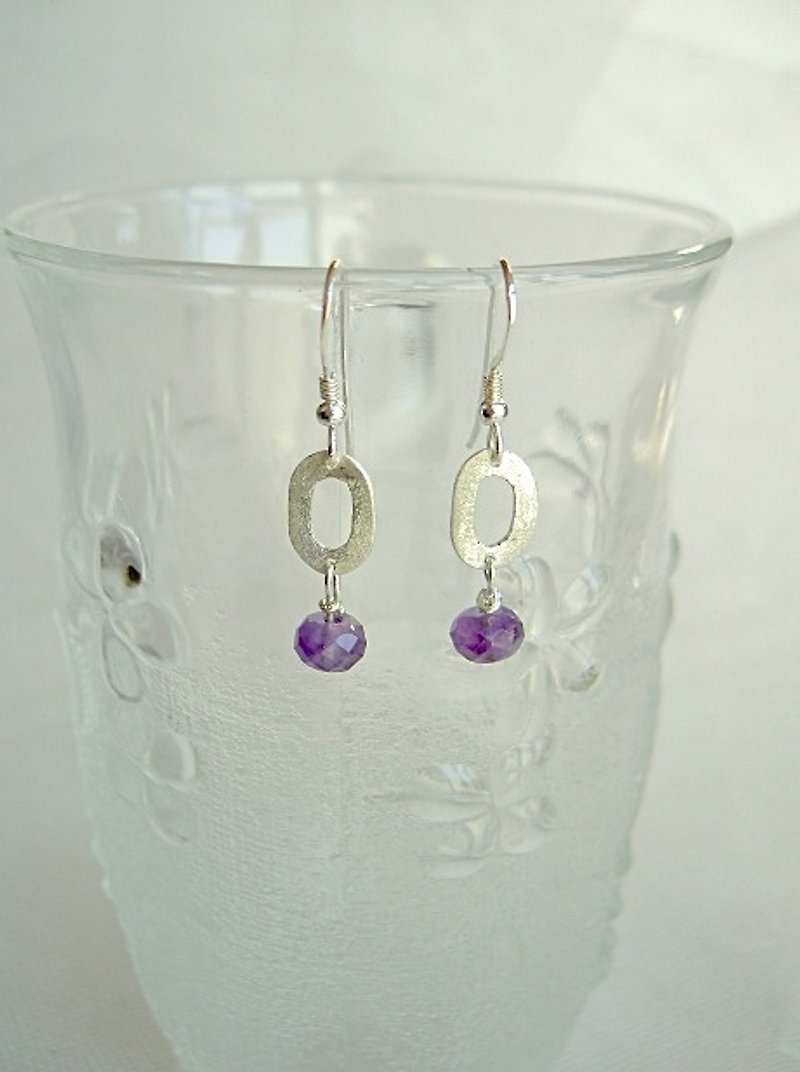 Amethyst earrings - Earrings & Clip-ons - Gemstone Purple