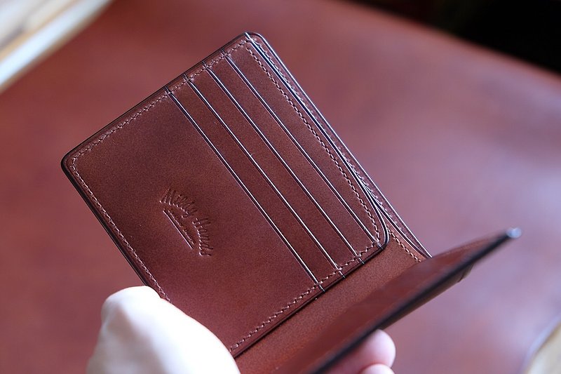 Mildy Hands-SW01-Short clip (Italian Buttero cow leather) - Wallets - Genuine Leather Brown