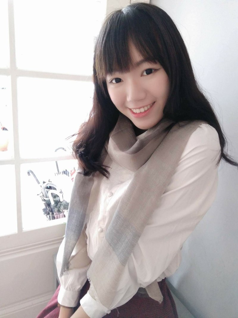 穿戒指款喀什米爾100% cashmere /pashmina山羊絨披肩圍巾 - 絲巾 - 羊毛 卡其色