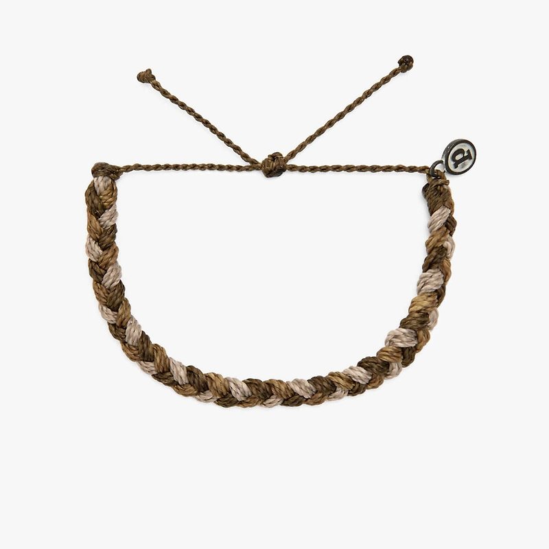 Pura Vida American handmade TERRAIN field thick wire braided adjustable surf bracelet - Bracelets - Waterproof Material Brown