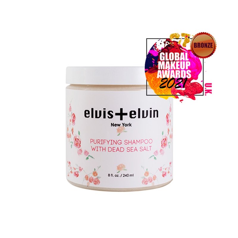 【elvis+elvin】Plant extract nourishing fragrance rose dead sea salt repairing shampoo - แชมพู - วัสดุอื่นๆ ขาว