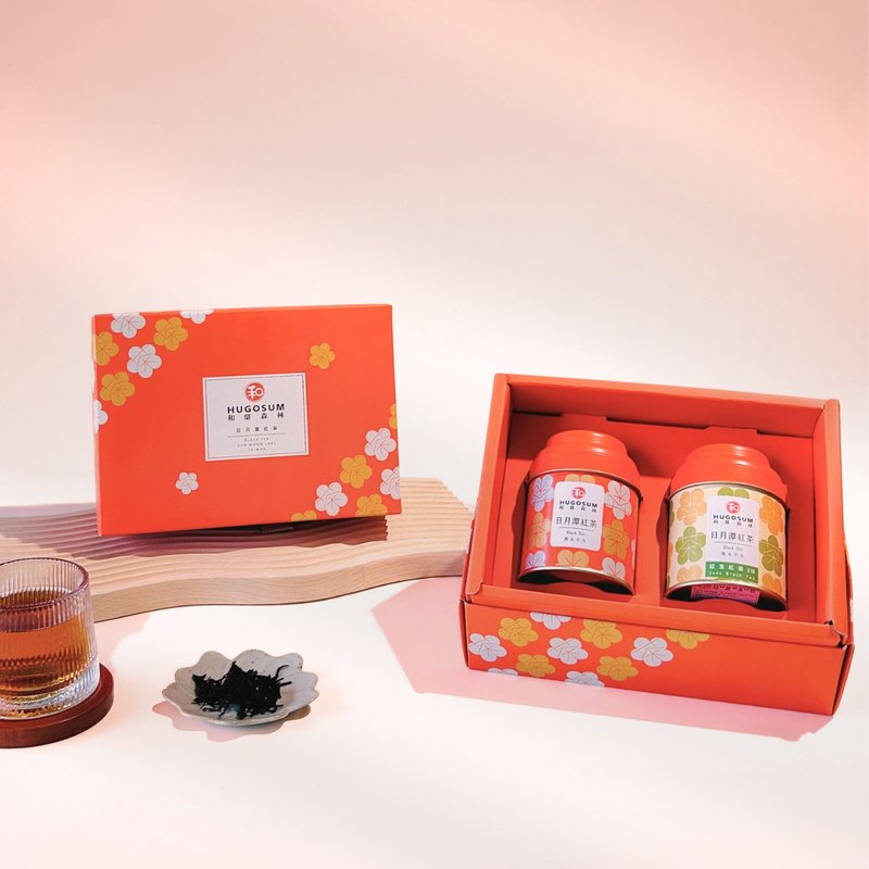 [Good Tea Gift Box] Taiwan Sun Moon Lake Black Tea Xiaoerhong Gift Box-Luo/Jade (30G*2) - Tea - Paper Multicolor