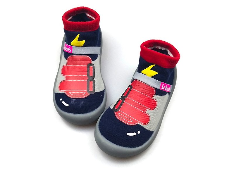 [Feebees] Realistic series_Lightning shoes (toddler shoes, socks, shoes, children's shoes, made in Taiwan) - รองเท้าเด็ก - วัสดุอื่นๆ สีดำ