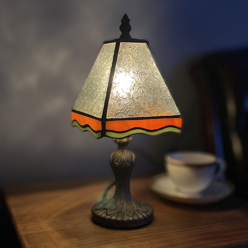 Handmade Vintage Mosaic Glass Small Table Lamp - Lighting - Glass Silver