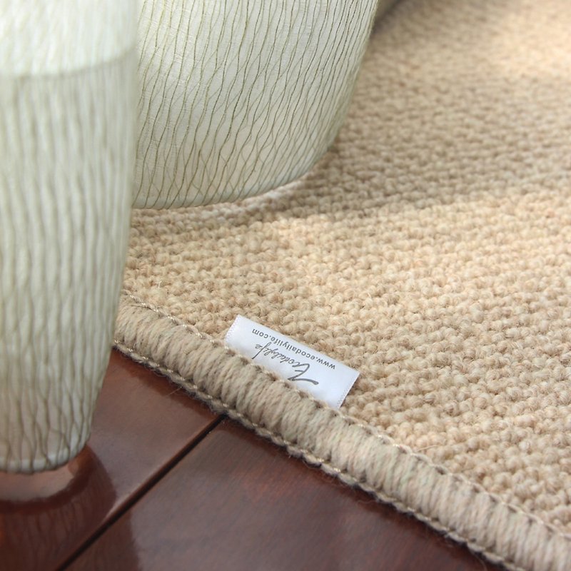 羊毛 地墊/地毯 咖啡色 - Ecodailylife 北歐風簡約羊毛地墊-淺咖啡
