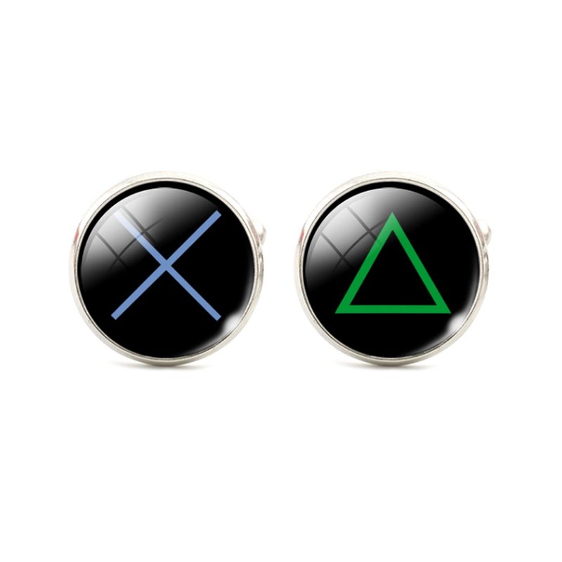三角形圖袖扣 Triangle Cufflinks KC10144 ** 附送贈品 ** - 袖扣 - 其他金屬 黑色