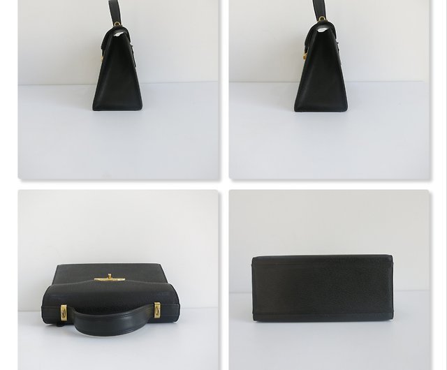 Sold - JUNKO KOSHINO Black Trapezoid Hand/Side Backpack - Vintage - Antique  - Shop 830 Vintage Messenger Bags & Sling Bags - Pinkoi