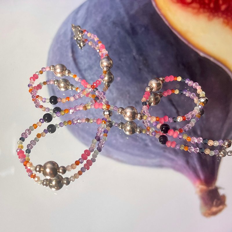 Fruit & Vegetable Collection - 018 Fig Silver Necklace - 項鍊 - 銀 多色