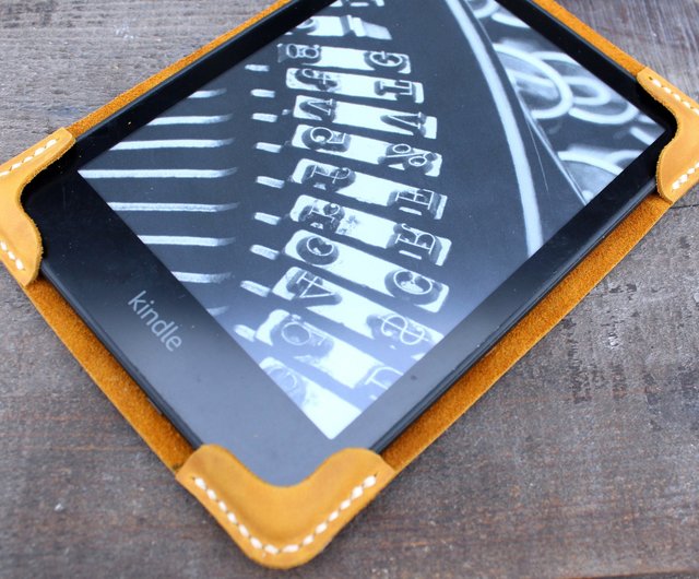 シンプルなKindle Paperwhite 6.8 7レザーケース（イエロー）カスタム