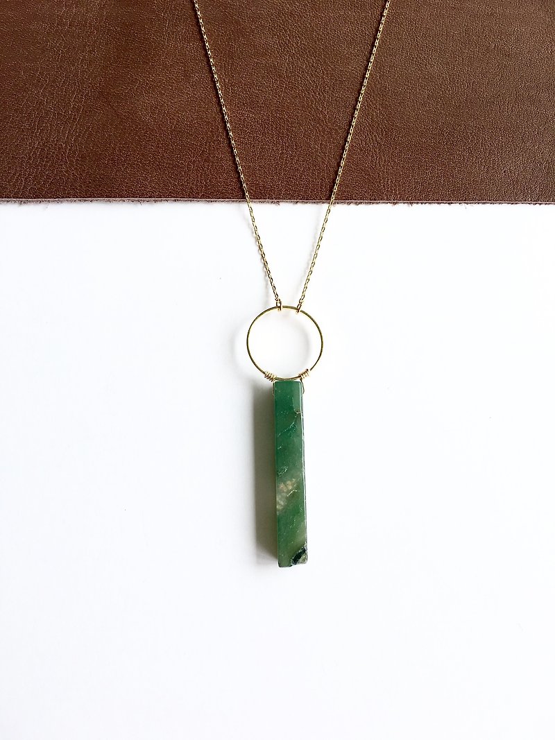 Aventurine necklace - สร้อยคอ - เครื่องเพชรพลอย สีเขียว