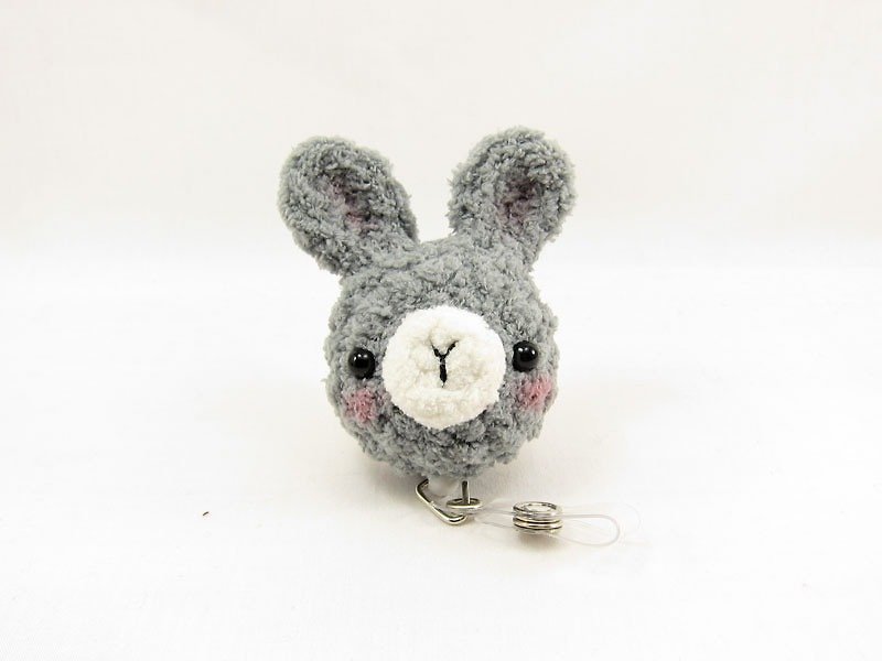 Gray Bunny Rabbit - Tickets - Easy You Card - ที่ใส่บัตรคล้องคอ - เส้นใยสังเคราะห์ สีเทา