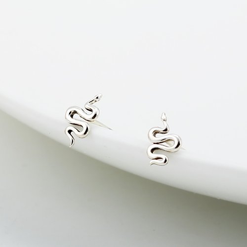 Angel & Me 珠寶銀飾 蛻變 小蛇 一對 s925 純銀 耳環 設計師 手作 情人節 聖誕節 禮物