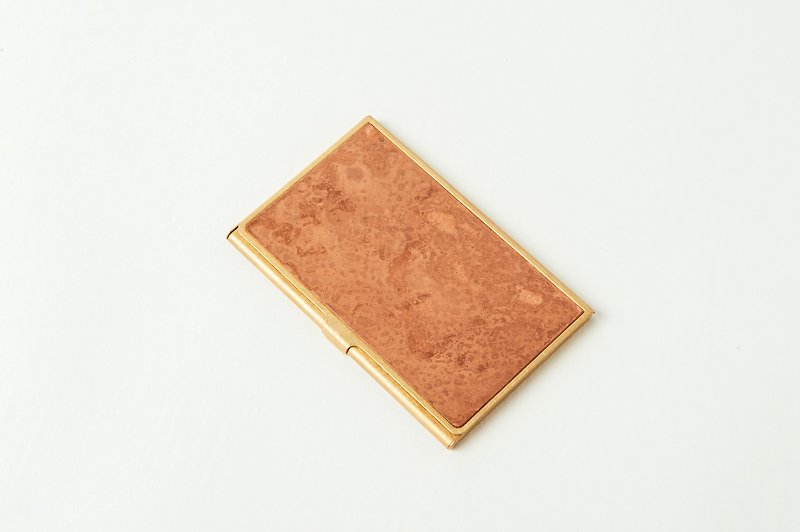 カラーカードケースブロンズ-ブロンズカラーマーキング不足 - 名刺入れ・カードケース - 銅・真鍮 ピンク