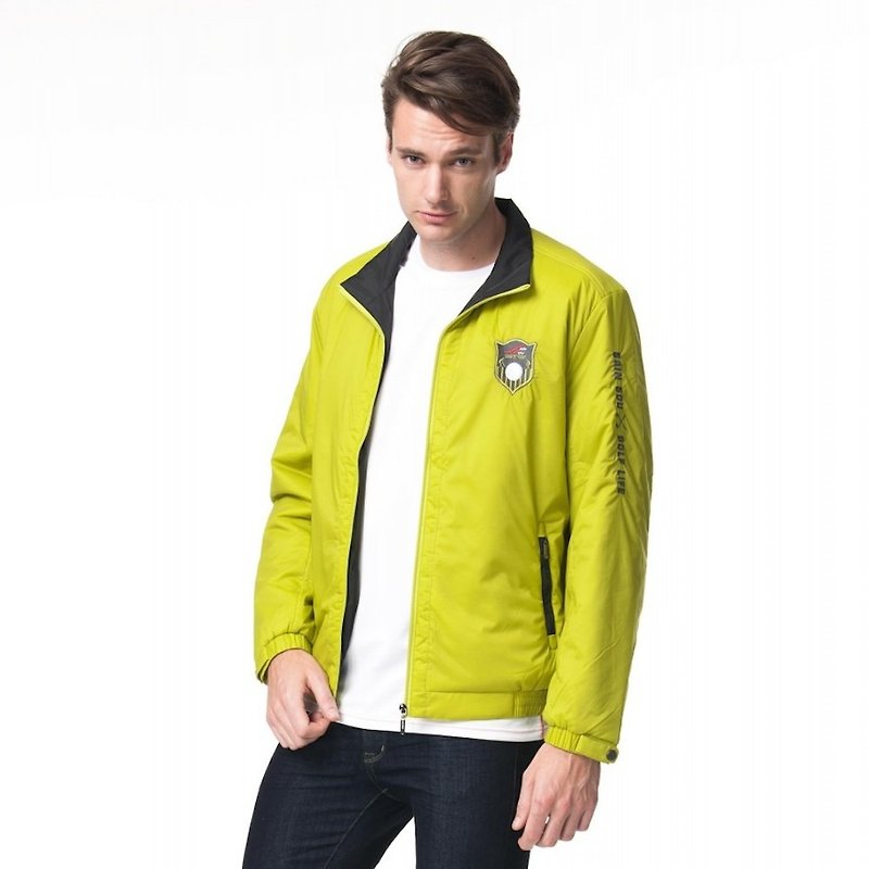 Sporty wind golf cotton jacket Christmas exchange gift - Men's Coats & Jackets - Nylon Yellow