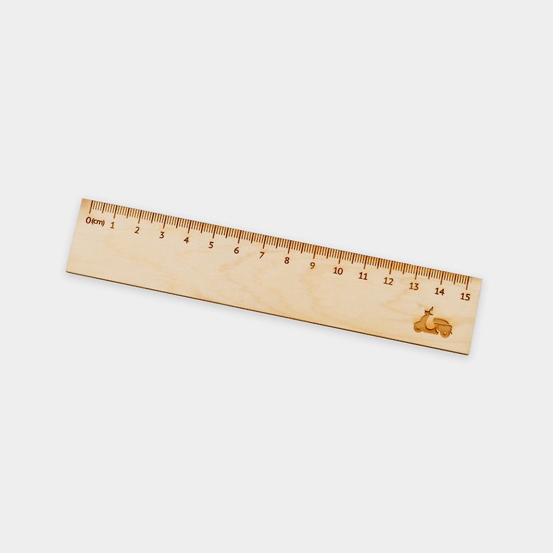 [Small box] Wooden ruler _ pattern version / yellow cypress / wood / non-toxic / natural / gifts / customized / environmental protection - อื่นๆ - ไม้ สีส้ม