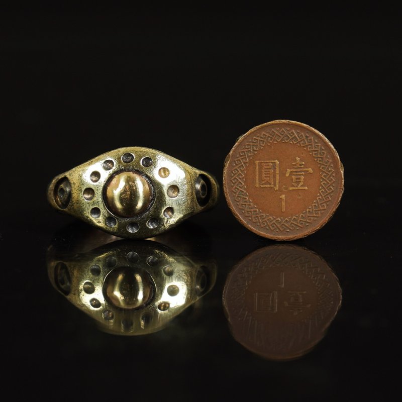 Burmese pagoda Talong mantra bead ring - style 3 - General Rings - Other Metals 