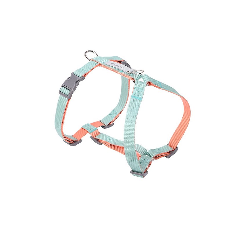 [Tail and Me] Classic Nylon Strap with Pink Tangerine / Mint S - Collars & Leashes - Nylon 