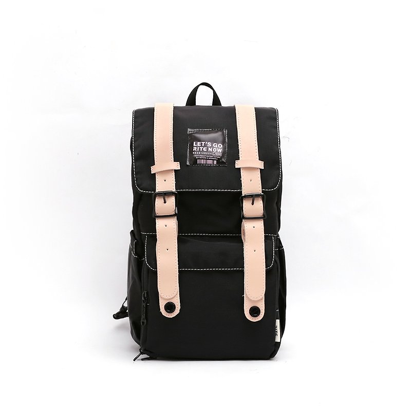 [Twin Series] 2018 Advanced Edition - Traveler Backpack (中)-RITE NOW Black - Backpacks - Waterproof Material Black