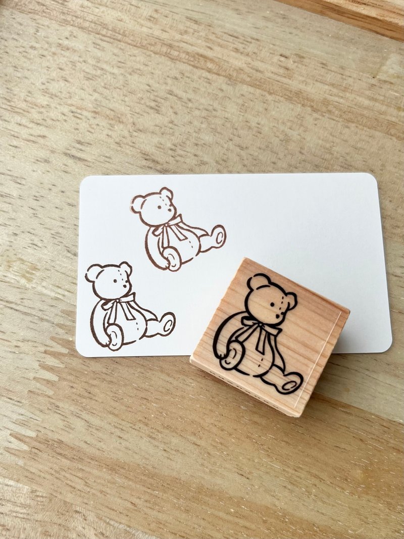 ラバースタンプ【 テディ 】Teddy bear STAMP - 印章/印台 - 橡膠 