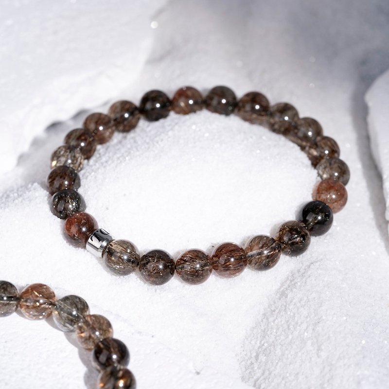 Concentrated Mineral Black Gold | Natural Energy Bracelet | 7.5-8.5mm - Bracelets - Crystal Black
