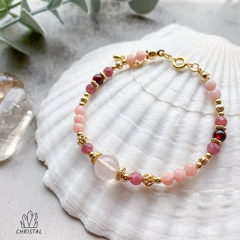 | Pink Quartz, Pink Opal, Pink Tourmaline, Red Pomegranate| - | Peach Blossom, Nobility, Popularity | - Bracelets - Semi-Precious Stones 