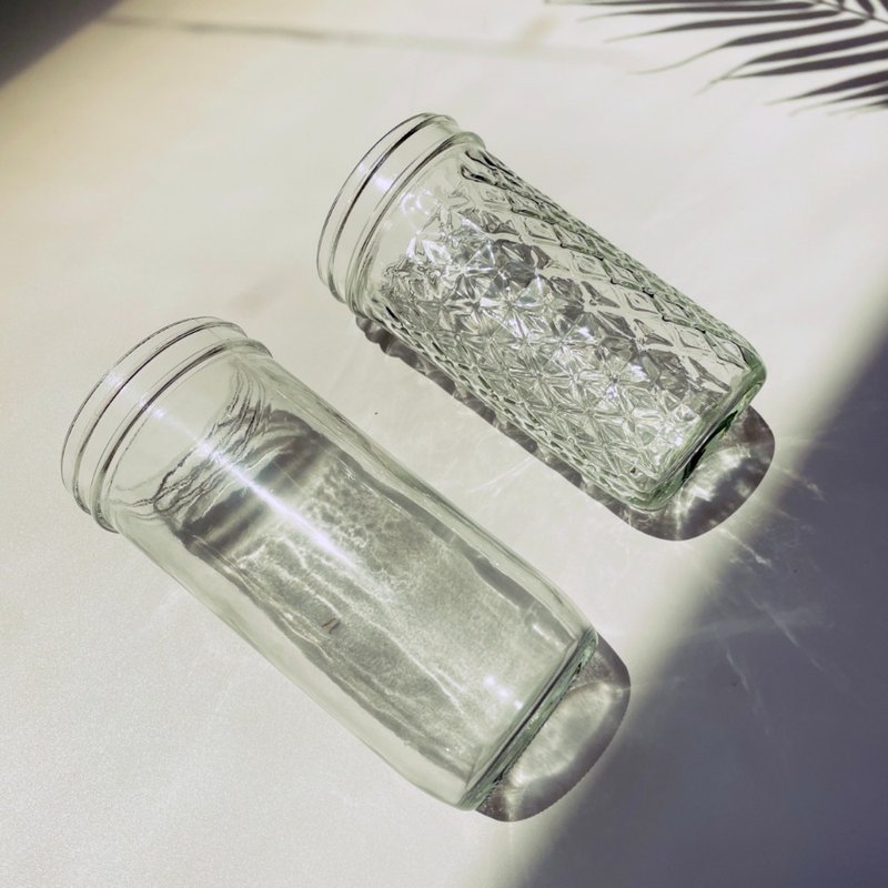 WildJar 梅森罐 600ml 700ml 寬口經典/晶鑽菱格(無附蓋) - 其他 - 玻璃 透明