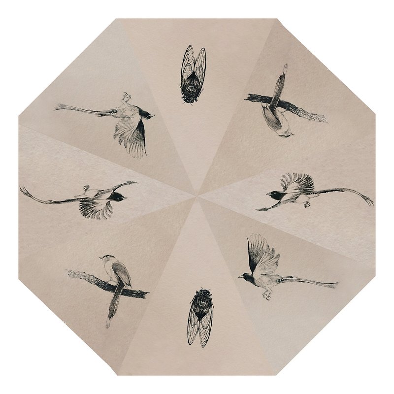 Forest birds umbrella - Umbrellas & Rain Gear - Polyester 