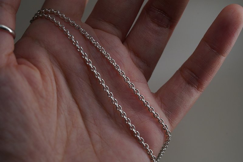 925銀SN2小圈圈項鍊 (有不同尺寸) - 項鍊 - 純銀 銀色