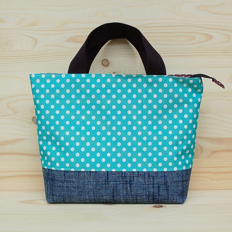 Nylon waterproof tote bag / zipper + compartment / order - Handbags & Totes - Nylon Multicolor
