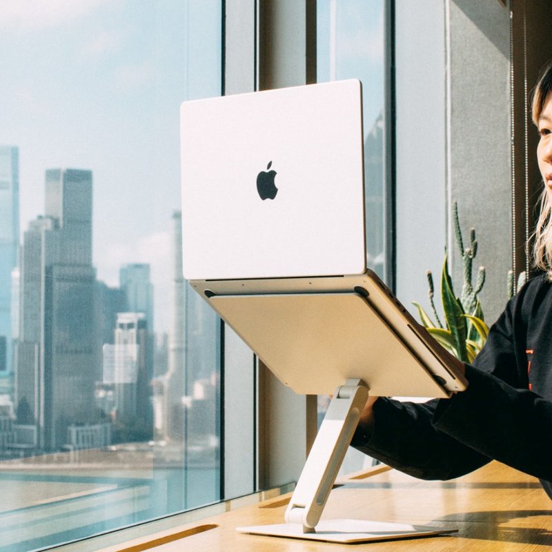 Native Union | Adjustable Laptop Stand - Silver Gray - Computer Accessories - Other Metals Green