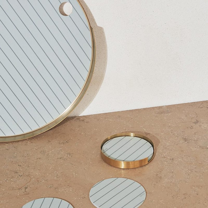 Oka coaster/brass gold - Coasters - Stainless Steel Multicolor