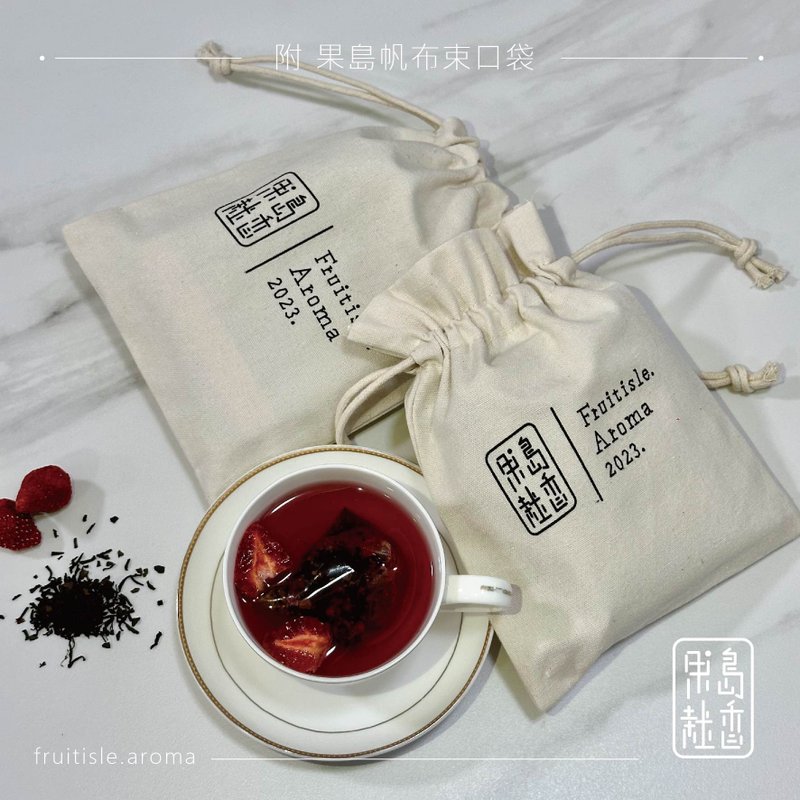 [Fruit Island Planting Fragrance] Honey Cranberry Flower and Fruity Rhyme (with branded canvas drawstring pocket) 6 packs/set - Tea - Other Materials White