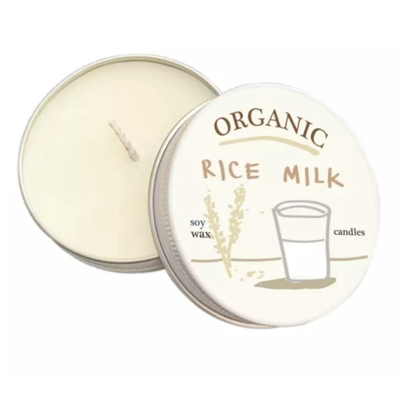 Summerstuff.marine - SOY WAX CANDLES กลิ่น ORGANIC RICE MILK (60 g) - 香氛蠟燭/燭台 - 蠟 白色